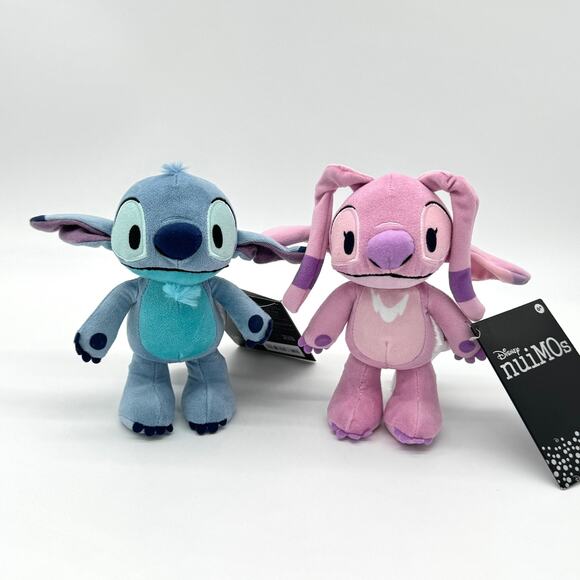 Set of 2 Disney NuiMO’s Stitch & Angel Plush Toys New